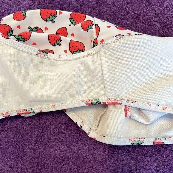 Size 4XL 3 piece strawberry print bikini top bottom coverup EUC - Picture 12 of 15